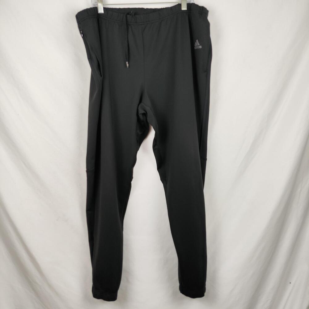 Adidas ClimaCool Pants Mens 2XL Black Energy Running Joggers Zip Hem Reflective